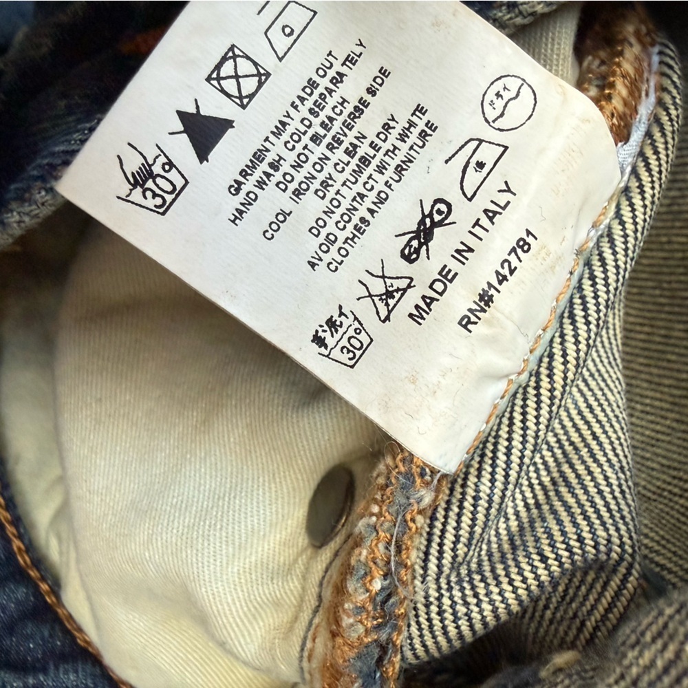 Aime Leon Dore Made in Italy High Rise Dark Blue Relaxed Jeans Women’s Size 30 - Picture 8 of 13
